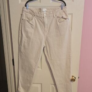 H&M Light‎ Beige Straight Leg Jeans
